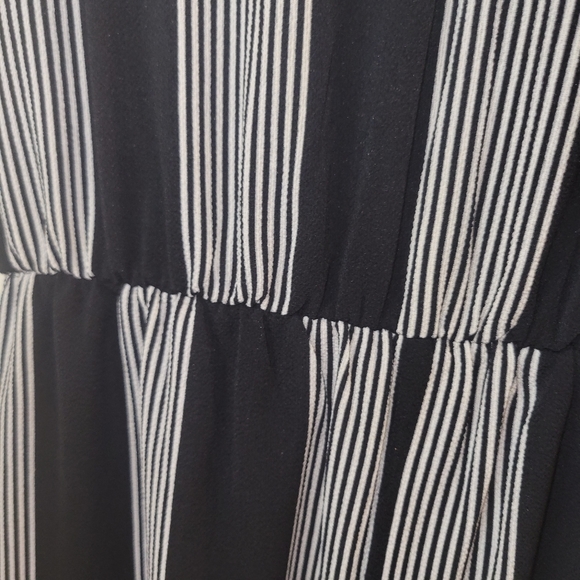 As U Wish Black & White Striped Wide Leg Romper - Picture 9 of 16